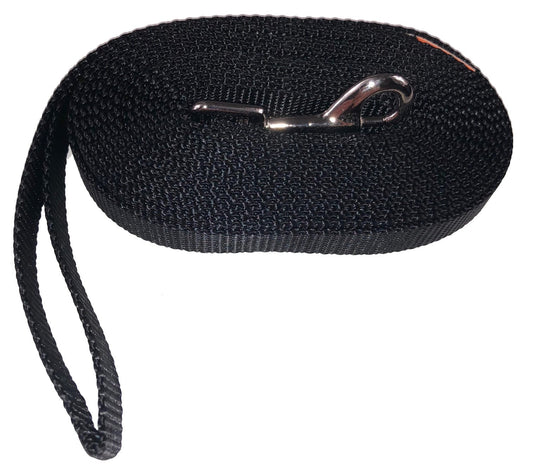 15′ Black Nylon Leash