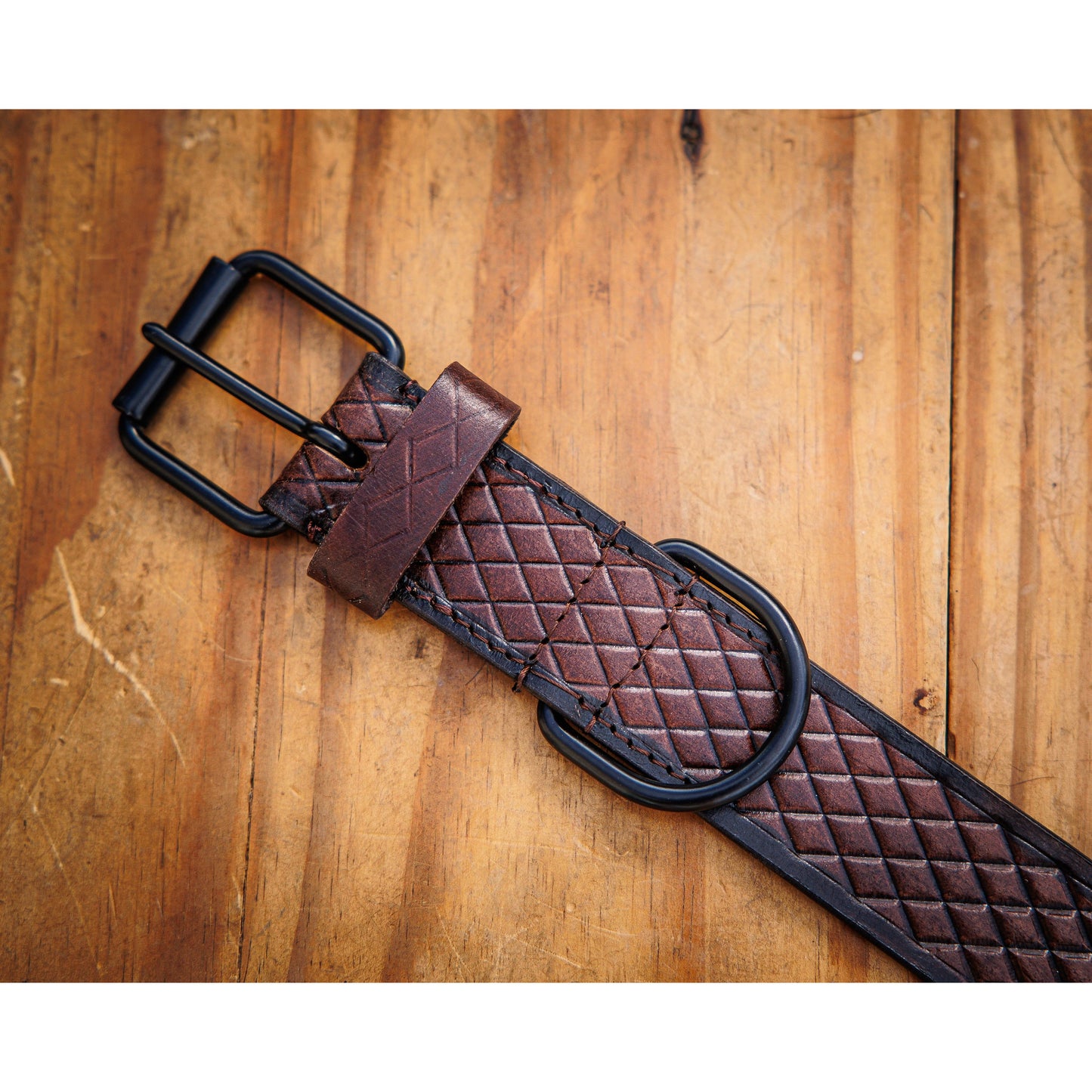 Ay'e Chihuahaua! Tooled Leather Western Dog Collar