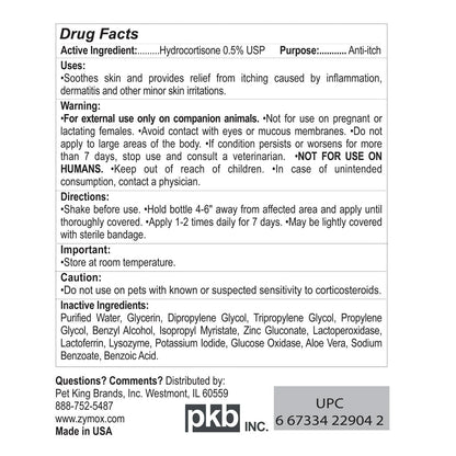 Zymox Enzymatic Topical Spray with Hydrocortisone 0.5% for Dogs & Cats (2 oz)