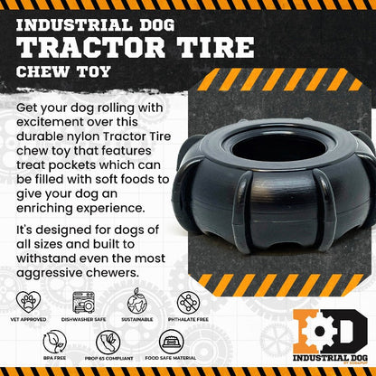 ID Tractor Tire eChew Ultra Durable Nylon Chew & Enrichment Toy