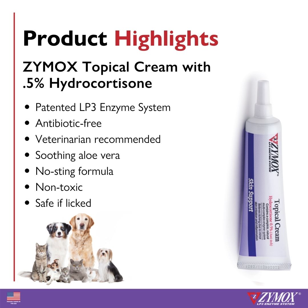 ZYMOX Topical Cream with 0.5% Hydrocortisone