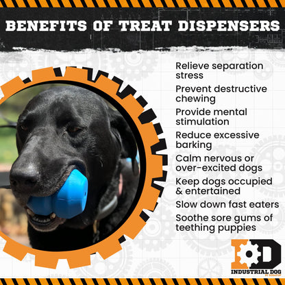 Double Trouble eDispenser Durable Rubber Chew Toy and Treat Dispenser