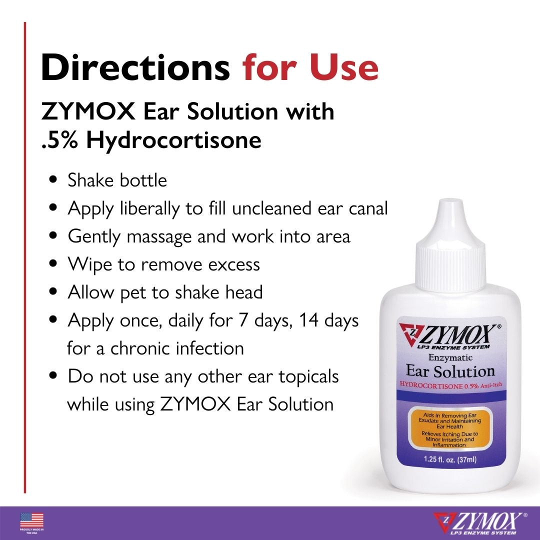 ZYMOX Enzymatic Ear Solution with 0.5% Hydrocortisone