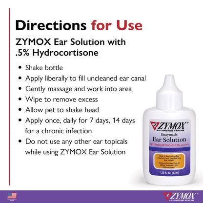 ZYMOX Enzymatic Ear Solution with 0.5% Hydrocortisone