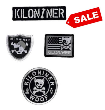 4 Pack - Mini Black and White Logo Patches