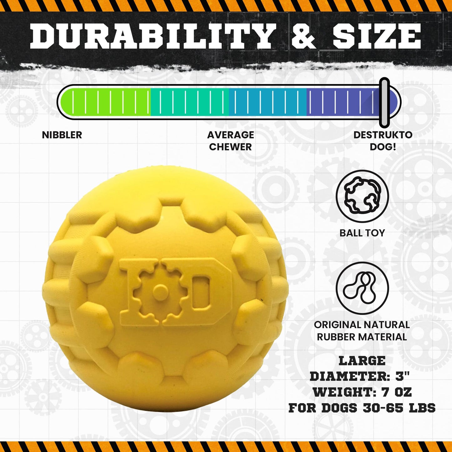 ID Ball Durable Rubber Chew Ball