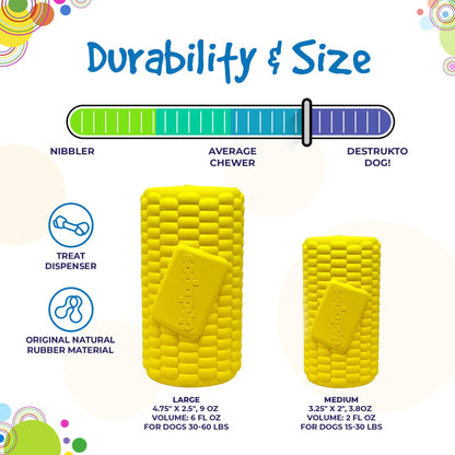 Corn on the Cob eDispenser Durable Rubber Treat Dispenser