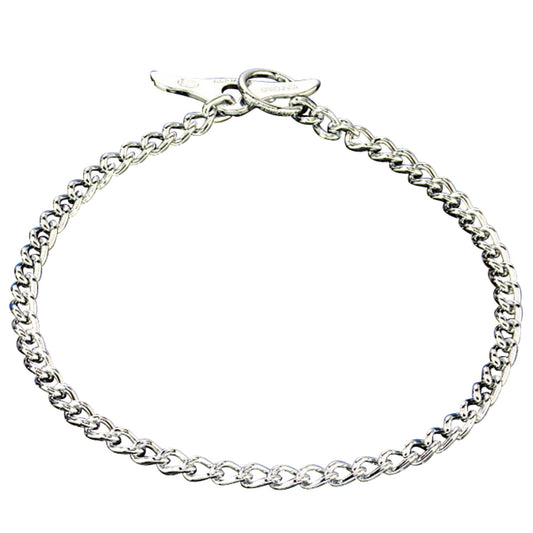 Herm Sprenger - Chain Collar with Toggle-Closure - Round Links - Chrome, 2.5 mm