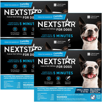 Nextstar Flea & Tick Topical for Small Dogs, 5-22 lbs