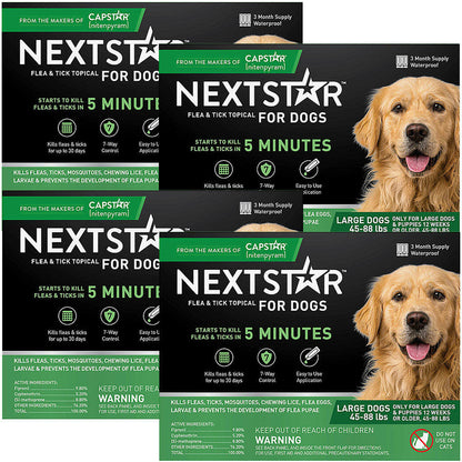 Nextstar Flea & Tick Topical for Large Dogs, 45-88 lbs
