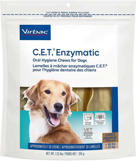 C.E.T. Enzymatic Dental Chews for Large Dogs Over 50 lbs