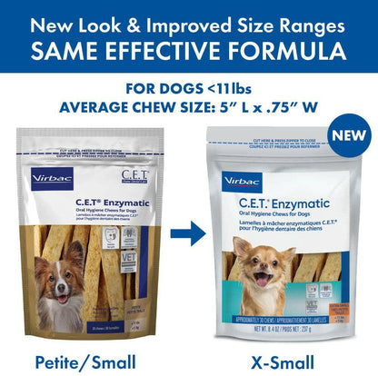 C.E.T. Enzymatic Dental Chews for Extra Small Dogs Under 11 lbs