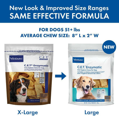 C.E.T. Enzymatic Dental Chews for Large Dogs Over 50 lbs