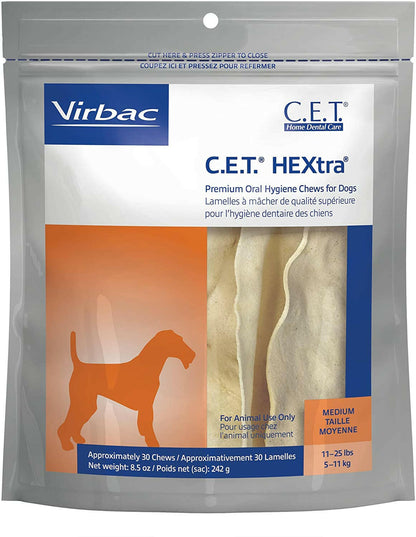 C.E.T. HEXtra Dental Chews for Small Dogs 11-25 lbs