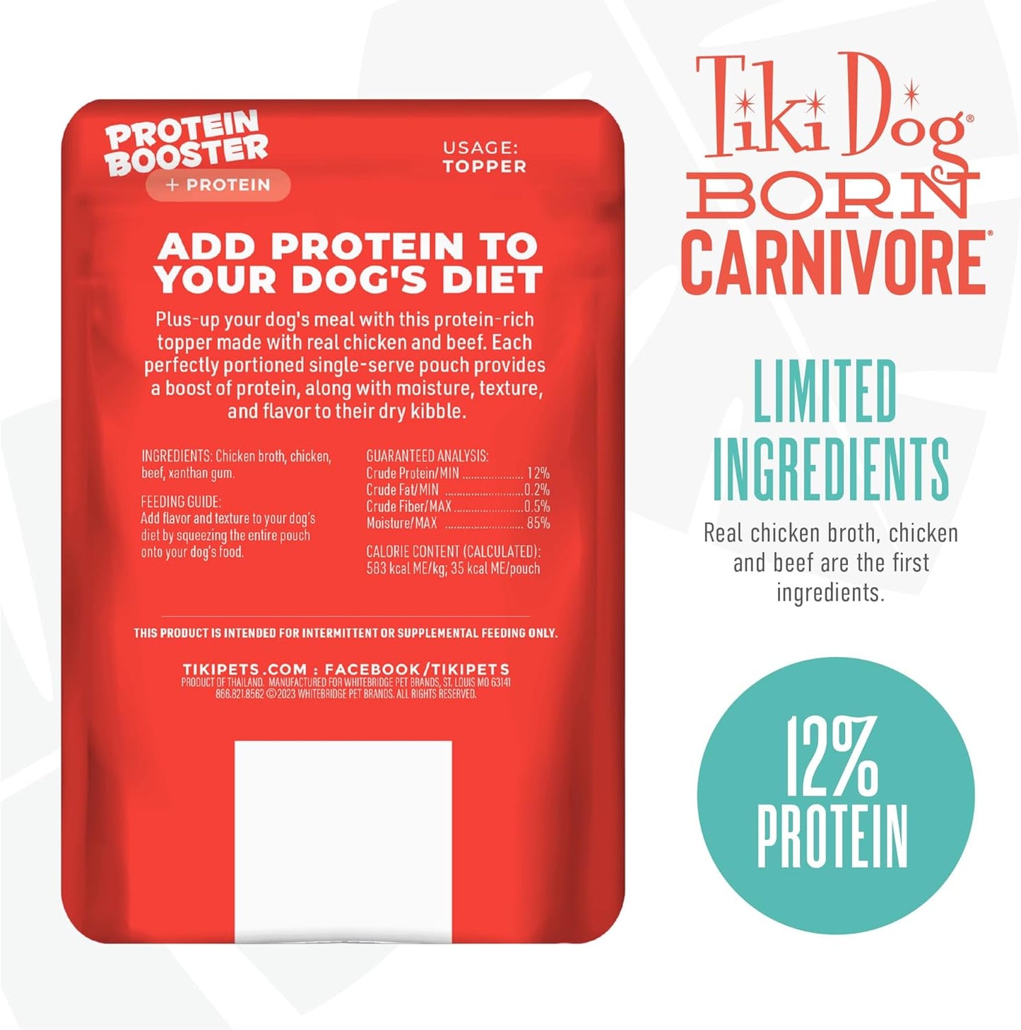 Tiki Dog Carnivore Topper Chicken & Beef 2.1oz