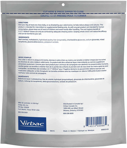 C.E.T. HEXtra Dental Chews for Medium Dogs 26-50 lbs