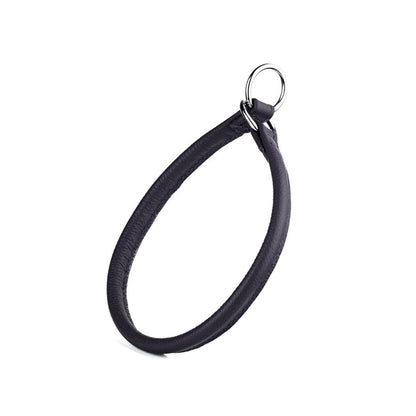 Dogline Soft Leather Round Slip Collar