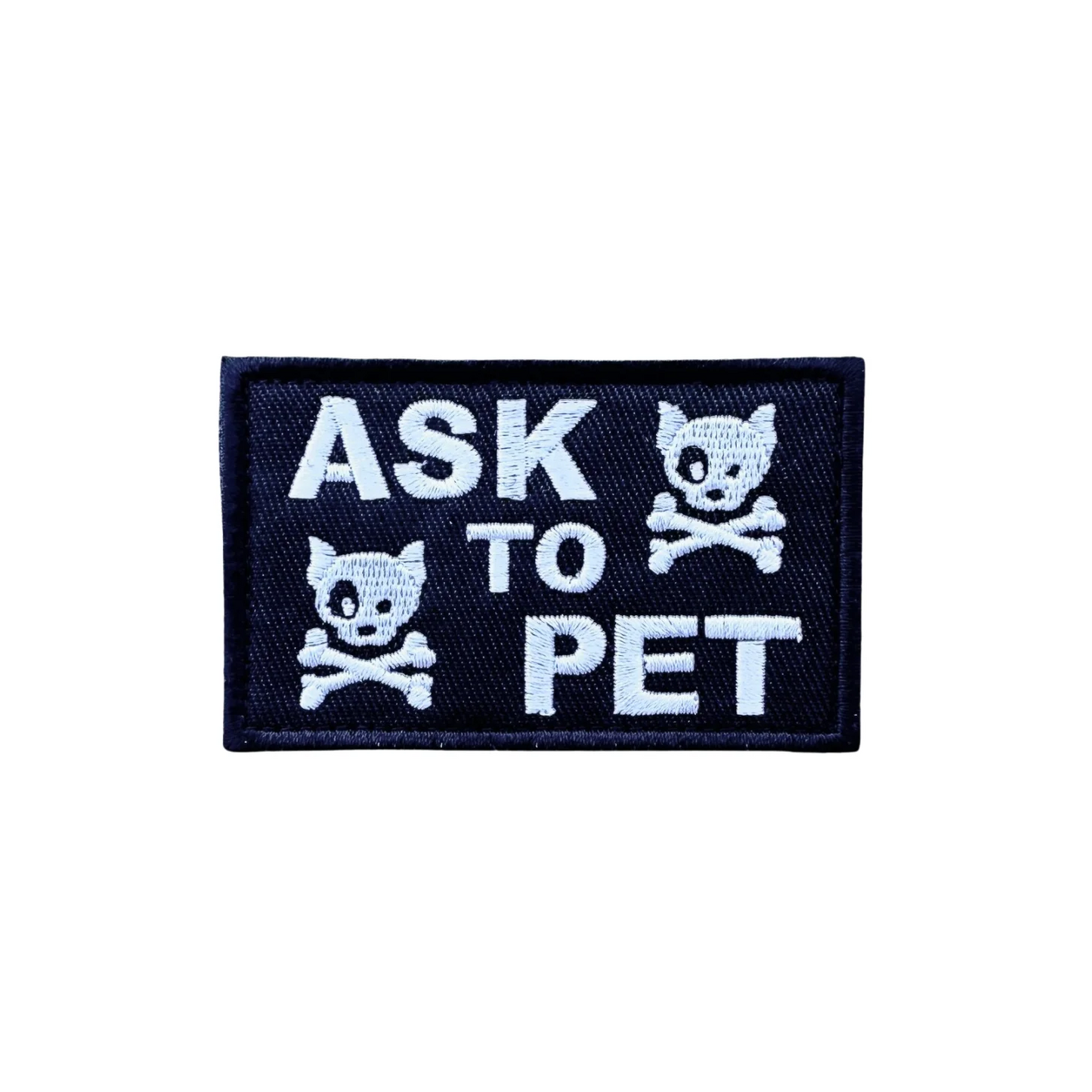 Ask to Pet Skull - Embroidered Patch