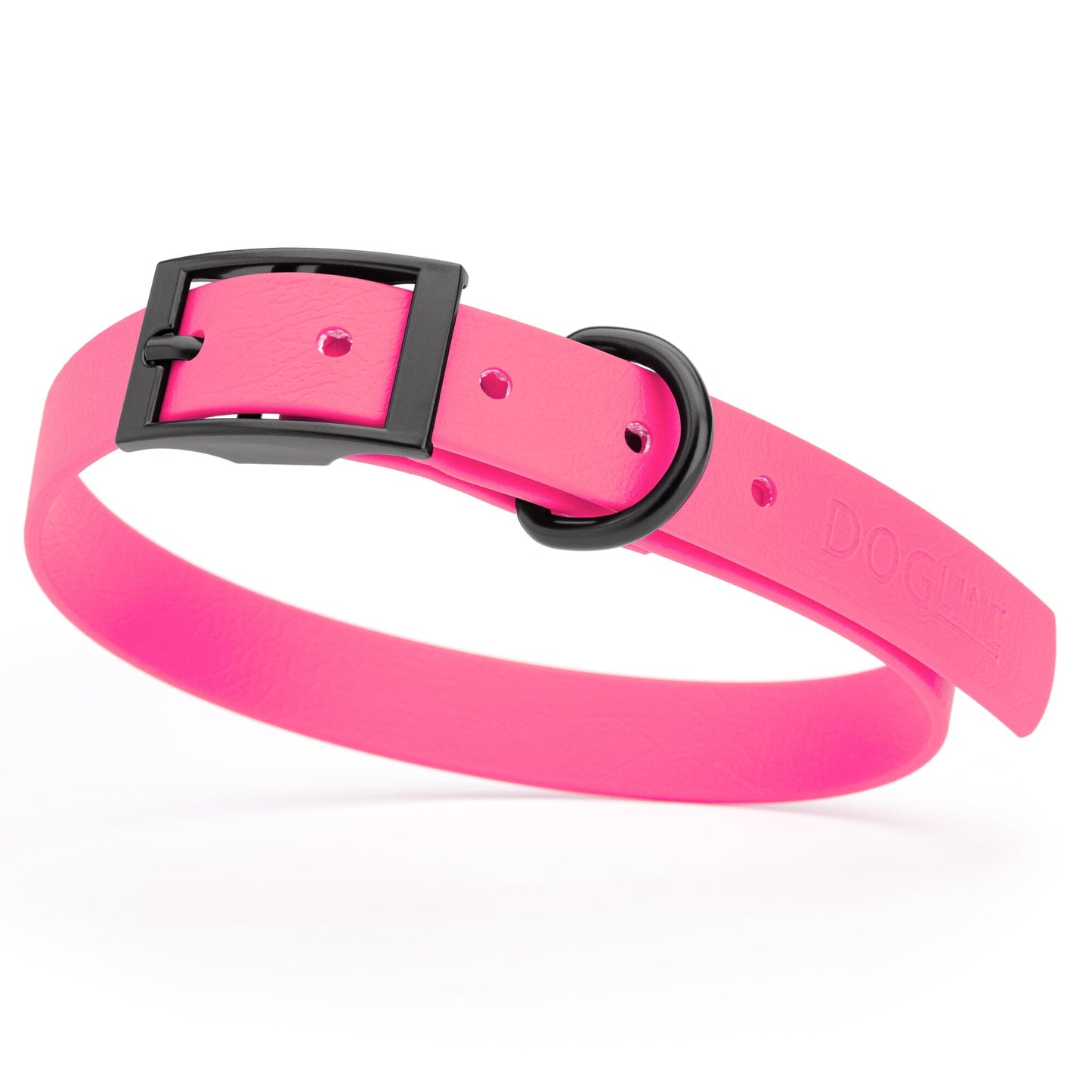 BioThane Waterproof Dog Collar - XS: L 9"-12" x W 1/2" - Black OR Brass Hardware