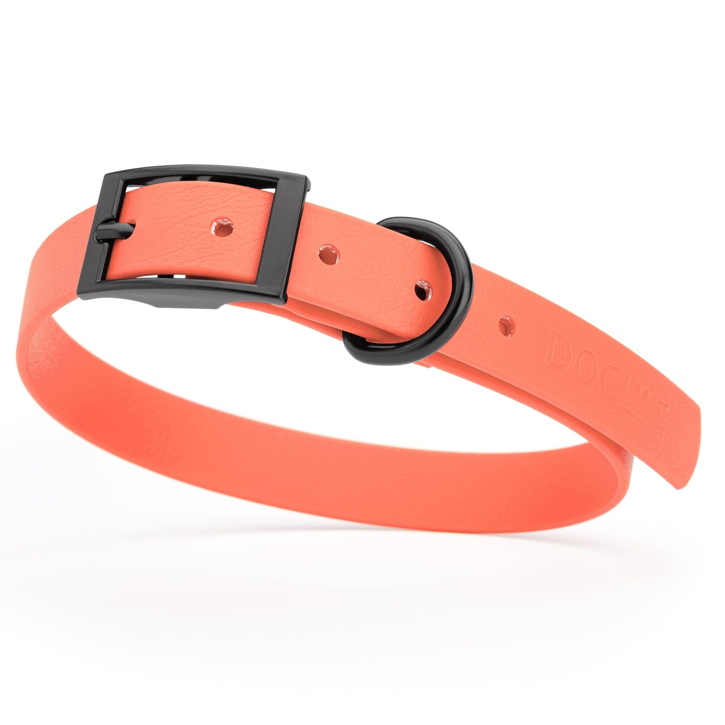 BioThane Waterproof Dog Collar - XS: L 9"-12" x W 1/2" - Black OR Brass Hardware