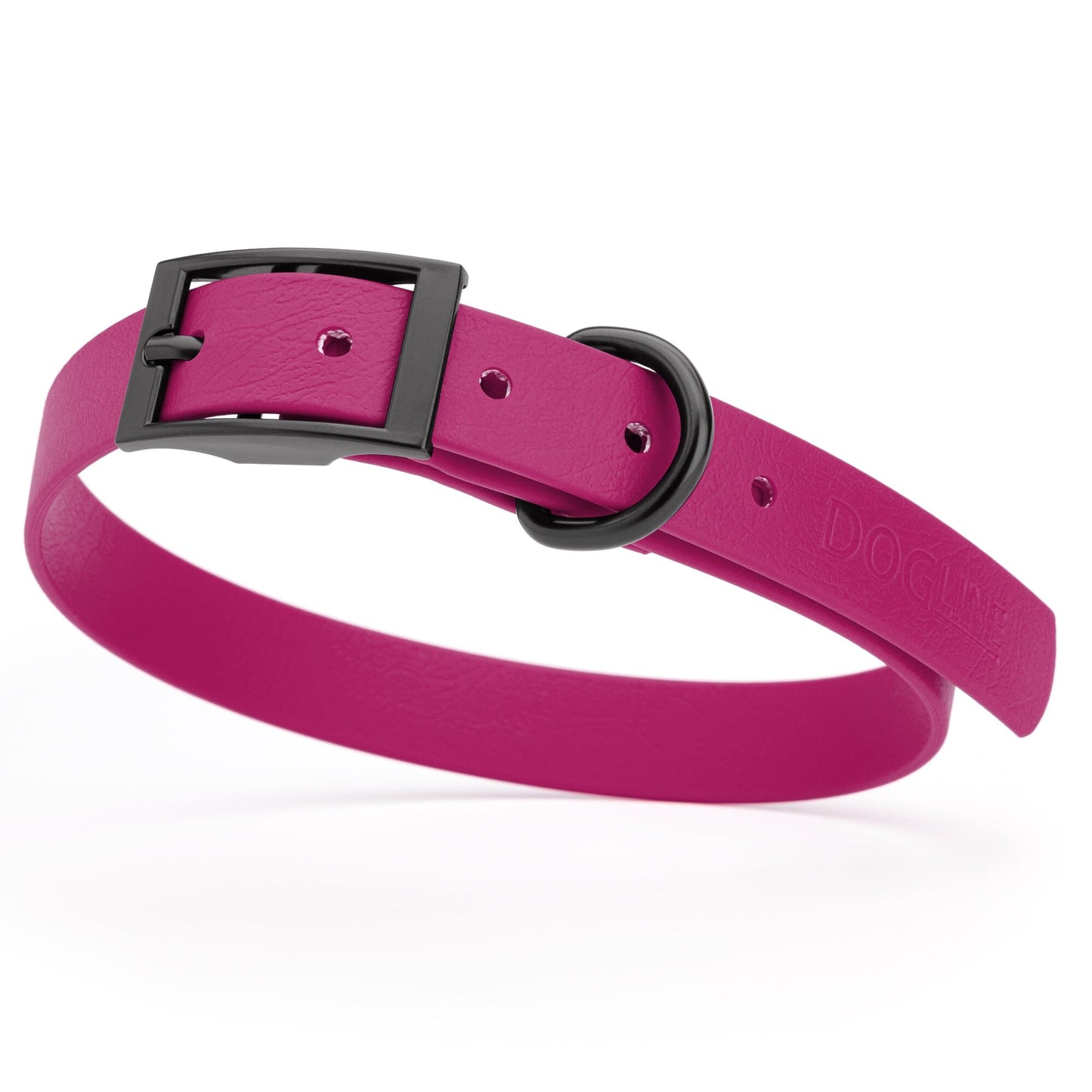 BioThane Waterproof Dog Collar - XS: L 9"-12" x W 1/2" - Black OR Brass Hardware