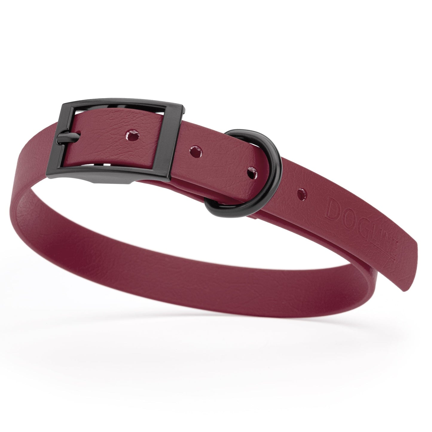 BioThane Waterproof Dog Collar - XS: L 9"-12" x W 1/2" - Black OR Brass Hardware