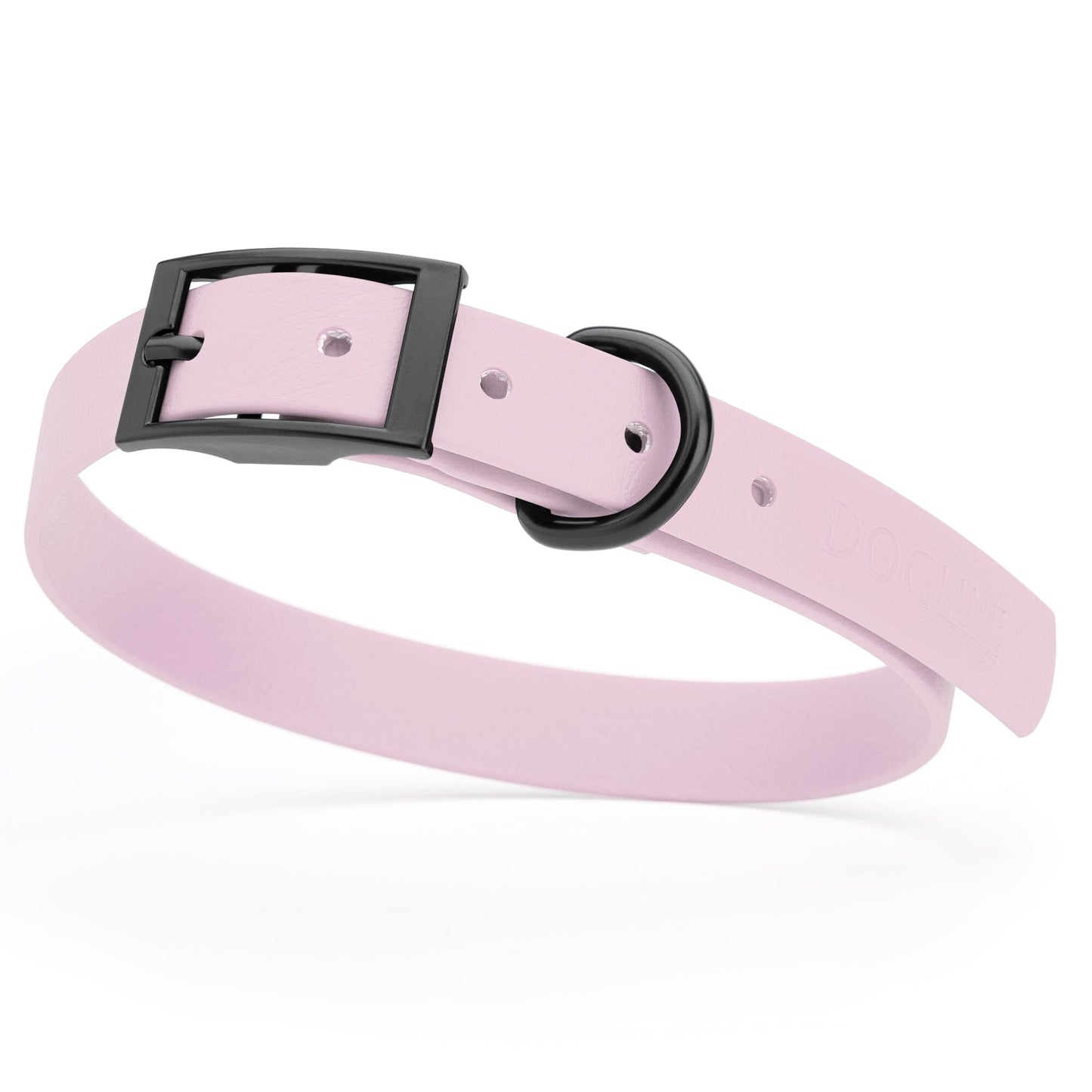 BioThane Waterproof Dog Collar - XS: L 9"-12" x W 1/2" - Black OR Brass Hardware