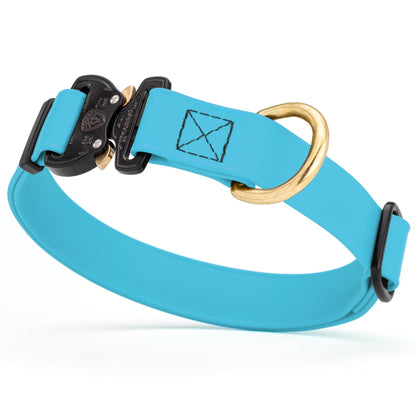 Viper BioThane Dog Collar with Cobra Metal Buckle – Odor Resistant and Waterproof