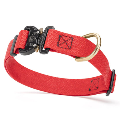 Dogline Pebble Emboss BioThane Dog Collar with Heavy Duty Cobra Buckle