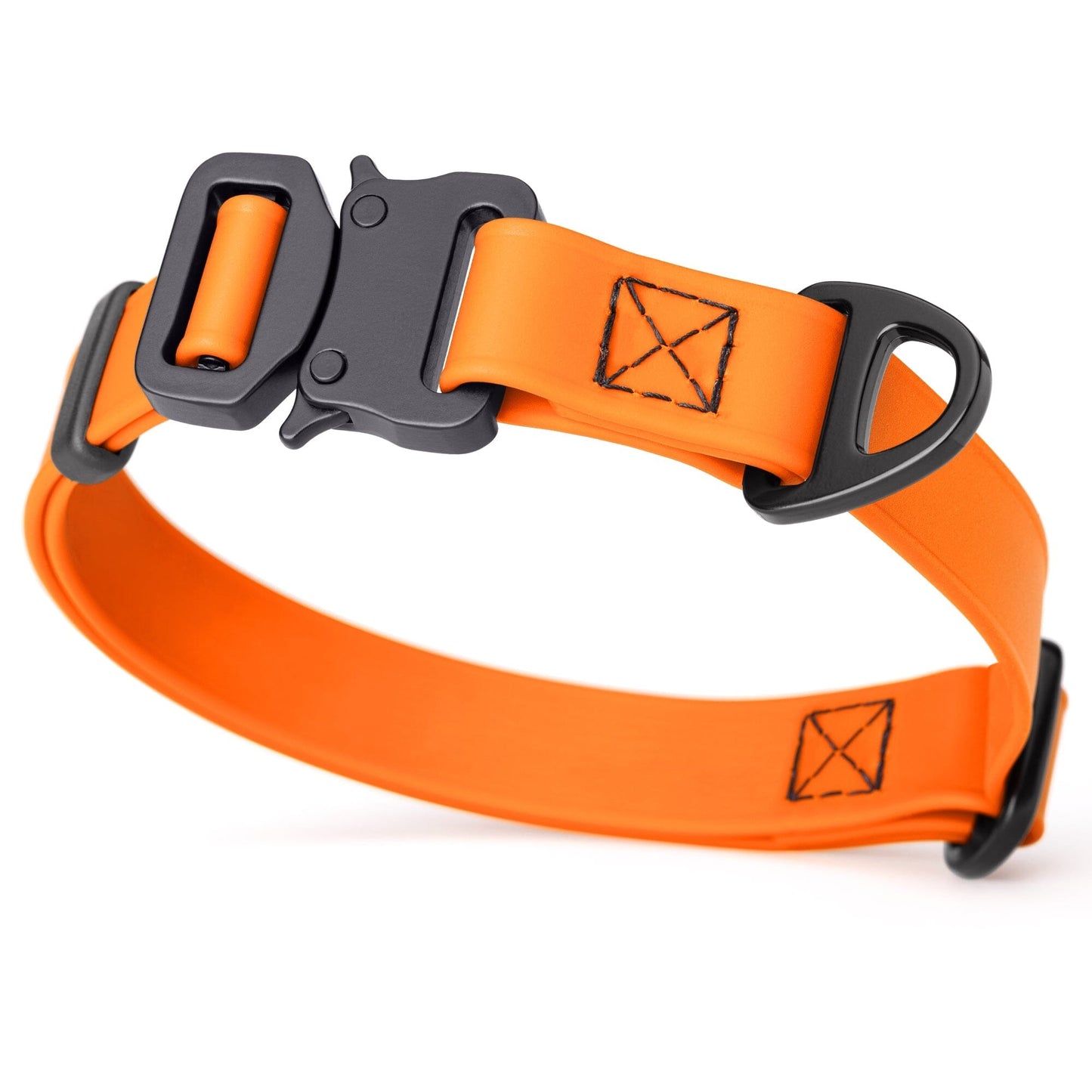 Dogline BioThane Dog Collar with Stab-Lock Quick Release Buckle