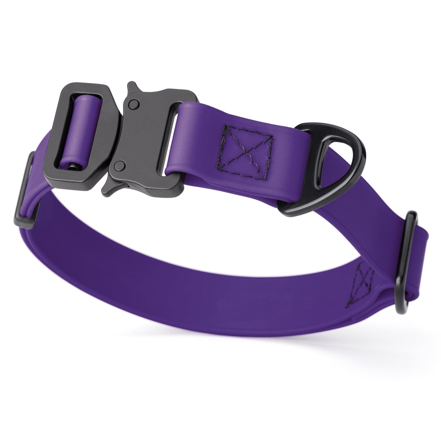 Dogline BioThane Dog Collar with Stab-Lock Quick Release Buckle