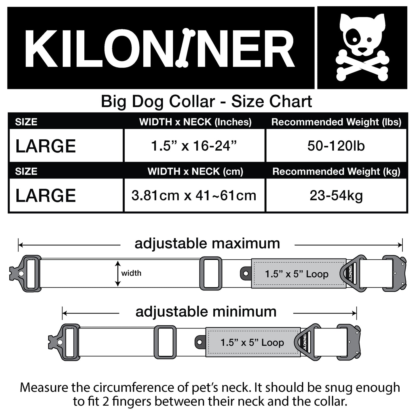 Kiloniner K9R - BCH Big Dog Collar Heavy Duty