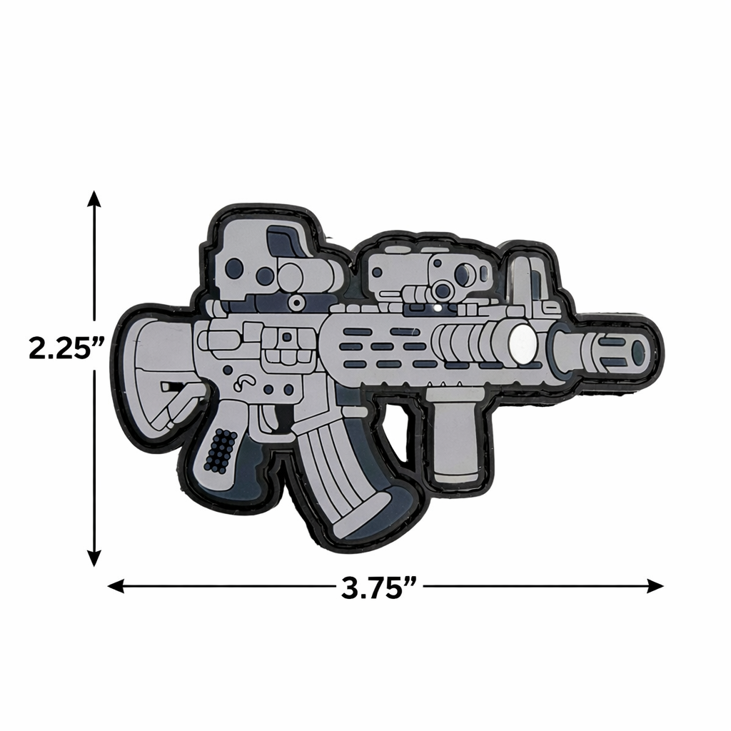 AR15 Rifle Cartoon PVC Morale Patch