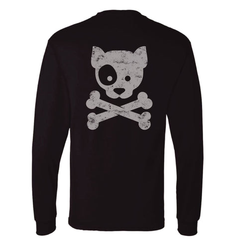 Kiloniner Reflective Ink Subdued Dog and Crossbones Long Sleeve Tee