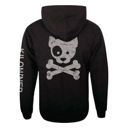 Kiloniner Reflective Ink Subdued Dog and Crossbones Hoodie