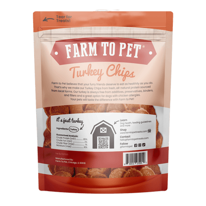 Farm to Pet Turkey Chips for Dogs