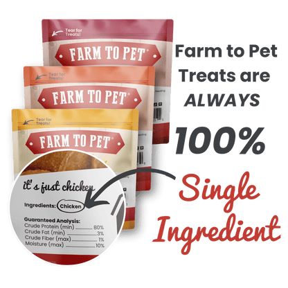 Farm to Pet Chicken, Turkey, & Beef Snack Pack Trio