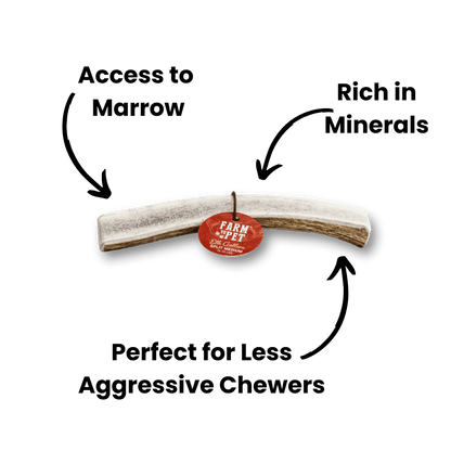 Farm to Pet Split Elk Antlers for Dogs