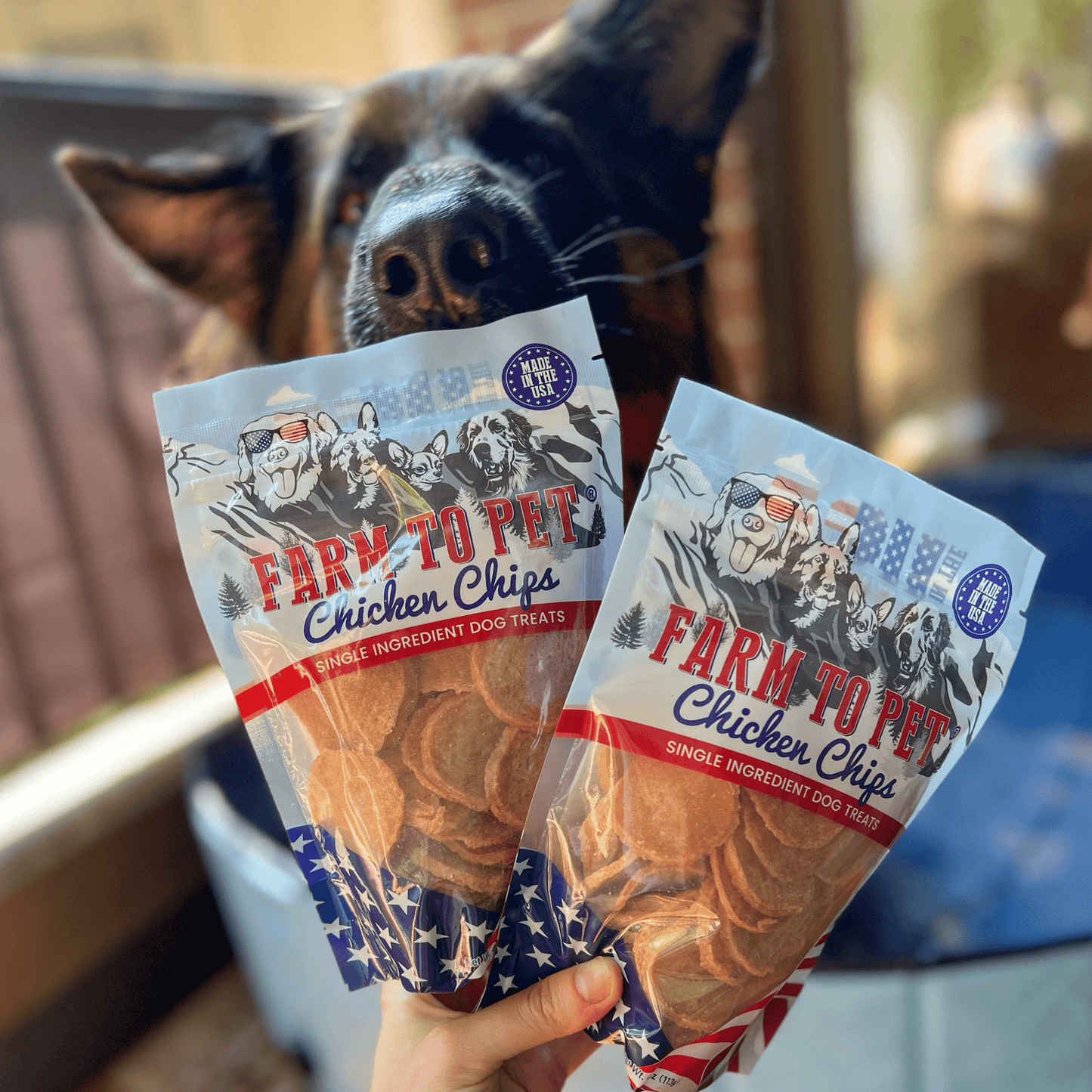 Farm to Pet Americana Chicken Chips for Dogs