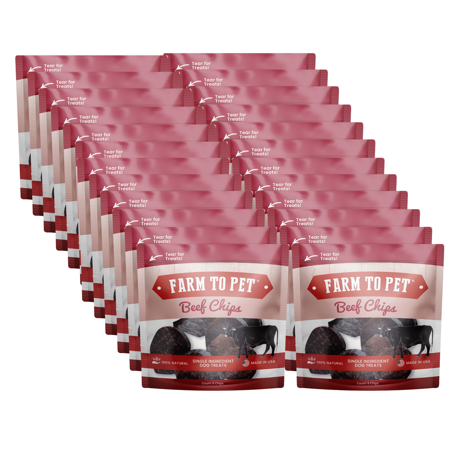 Farm to Pet Beef Chip Snack Pack Bundles