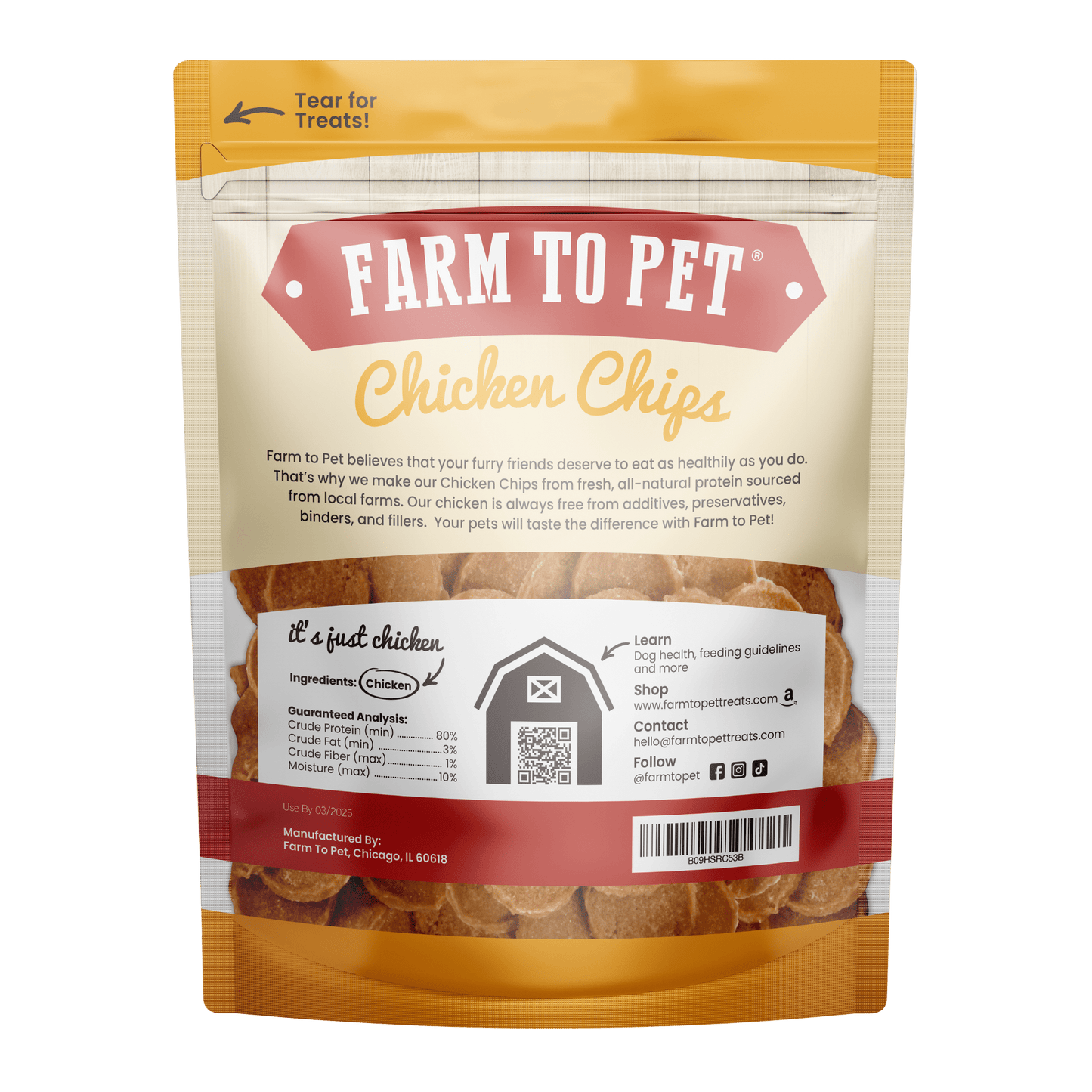 Farm to Pet Chicken Chips for Dogs