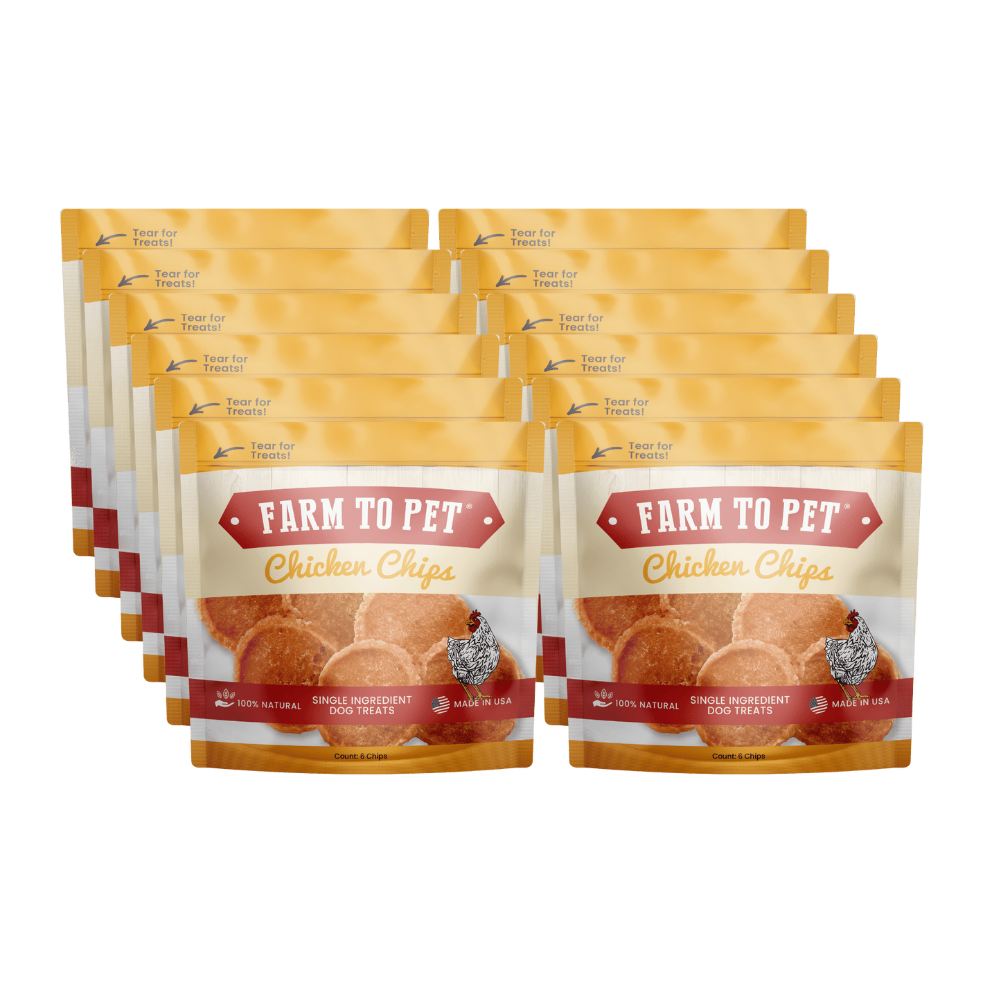 Farm to Pet Chicken Chip Snack Pack Bundles