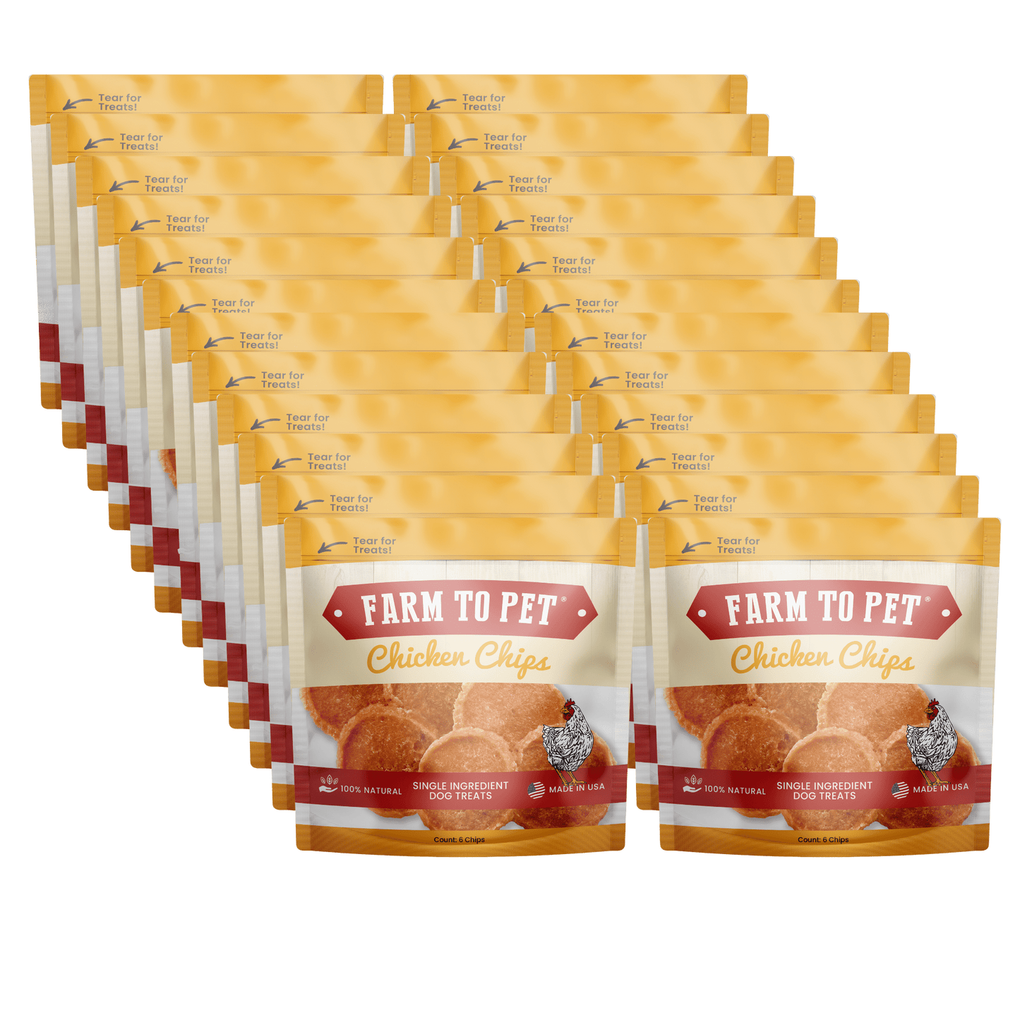 Farm to Pet Chicken Chip Snack Pack Bundles