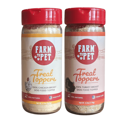 Farm to Pet Chicken & Turkey Dog Food Topper Bundle