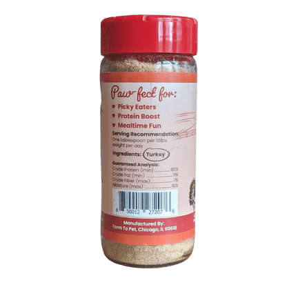 Farm to Pet Turkey Treat Dog Food Topper