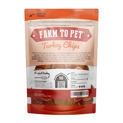 Farm to Pet Turkey Chips for Dogs