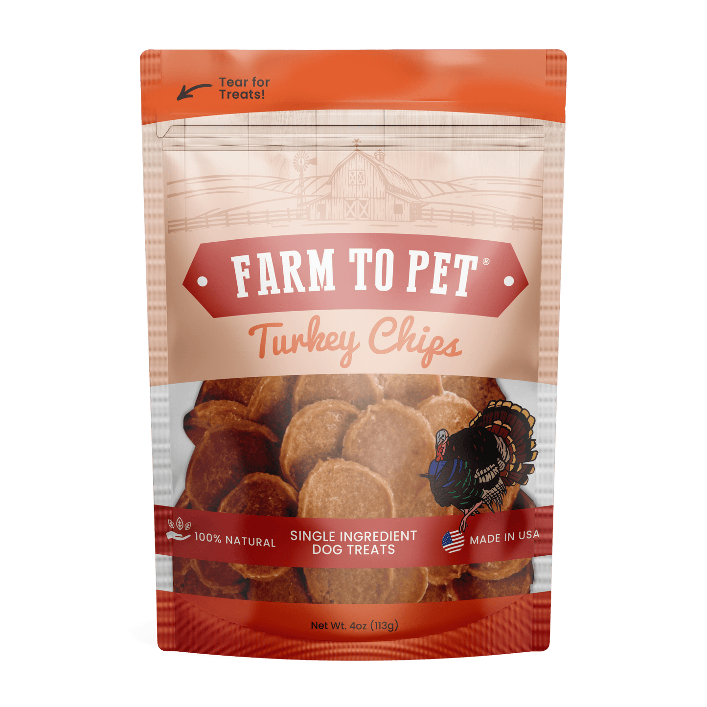 Farm to Pet Turkey Chips for Dogs