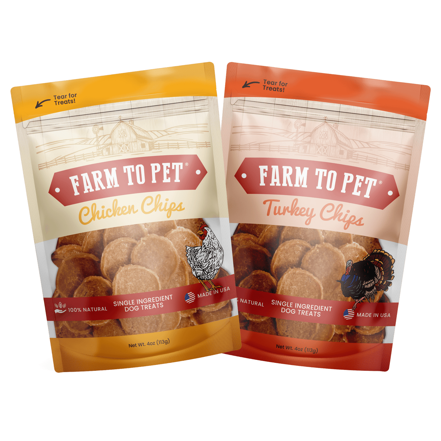Farm to Pet Chicken & Turkey Dog Treat Bundles