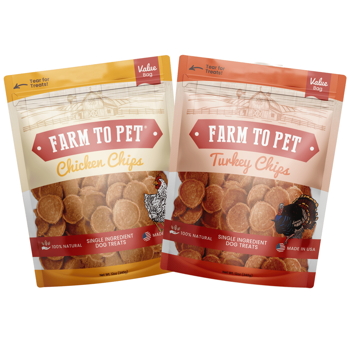 Farm to Pet Chicken & Turkey Dog Treat Bundles
