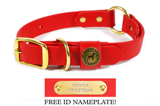 Pointer Traditions Hunting Dog Center Ring Collar - Red